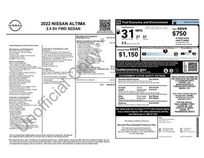 2022 Nissan Altima 2.5 SV