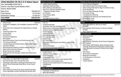 2026 Mazda Mazda CX-30 2.5 S Select Sport