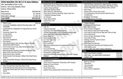 2026 Mazda Mazda CX-30 2.5 S Aire Edition