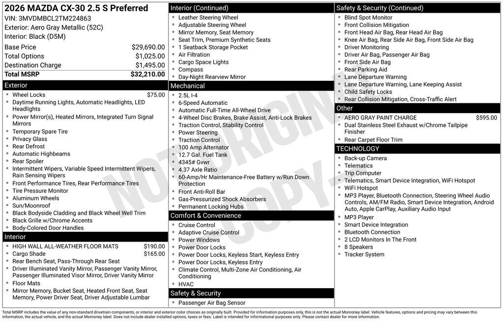2026 Mazda Mazda CX-30 2.5 S Preferred AWD