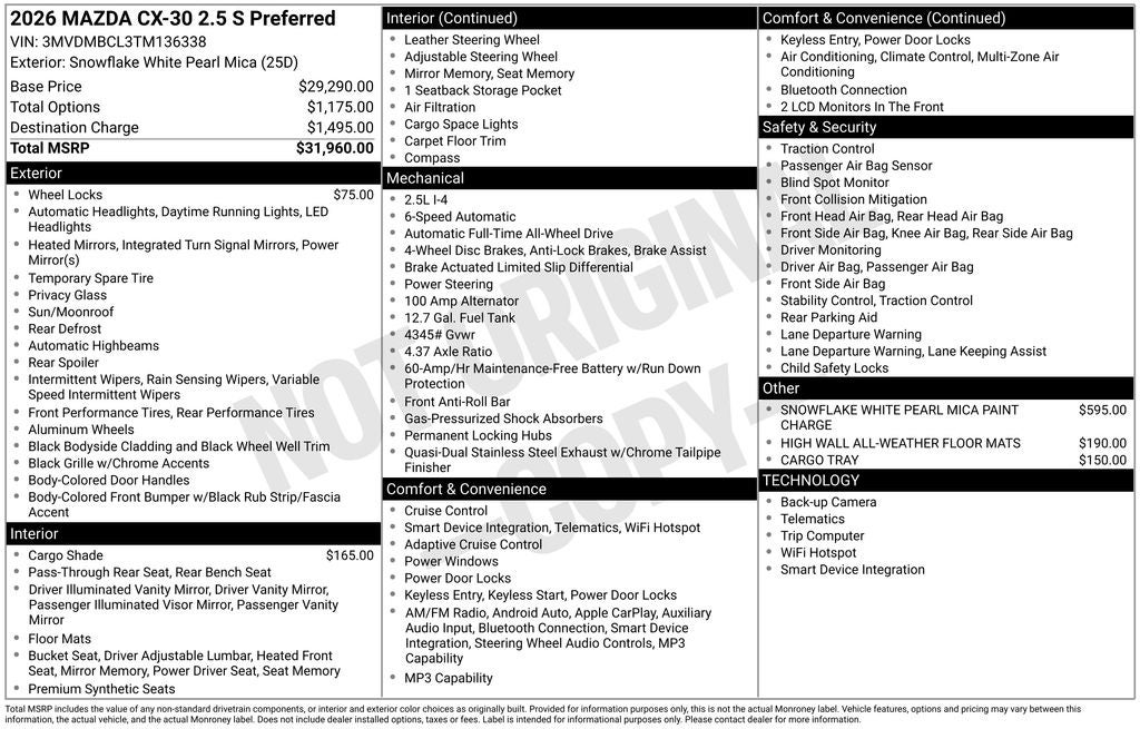 2026 Mazda Mazda CX-30 2.5 S Preferred AWD