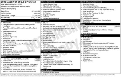 2026 Mazda Mazda CX-30 2.5 S Preferred AWD