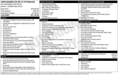 2026 Mazda Mazda CX-30 2.5 S Preferred AWD