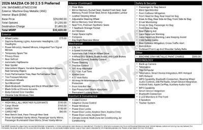 2026 Mazda Mazda CX-30 2.5 S Preferred AWD