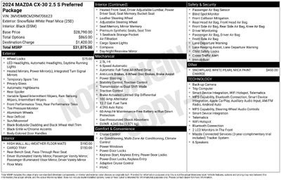 2024 Mazda Mazda CX-30 2.5 S Preferred Package