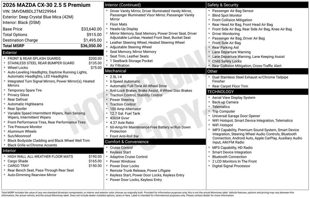 2026 Mazda Mazda CX-30 2.5 S Premium AWD