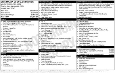 2026 Mazda Mazda CX-30 2.5 S Premium AWD