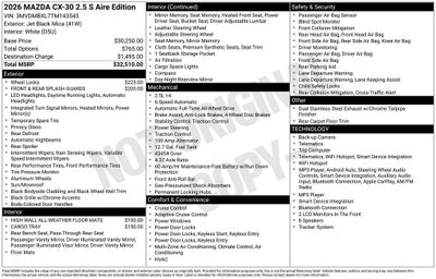 2026 Mazda Mazda CX-30 2.5 S Aire Edition
