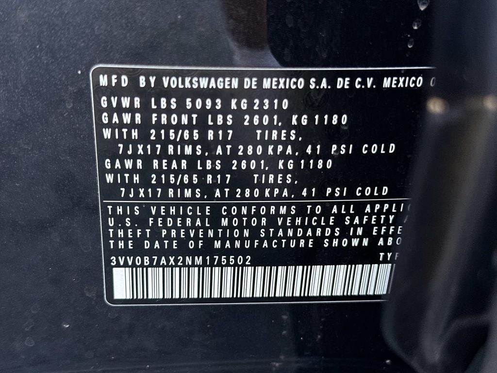 2022 Volkswagen Tiguan 2.0T S