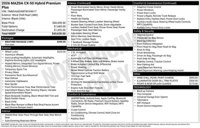 2026 Mazda Mazda CX-50 Hybrid Premium Plus AWD