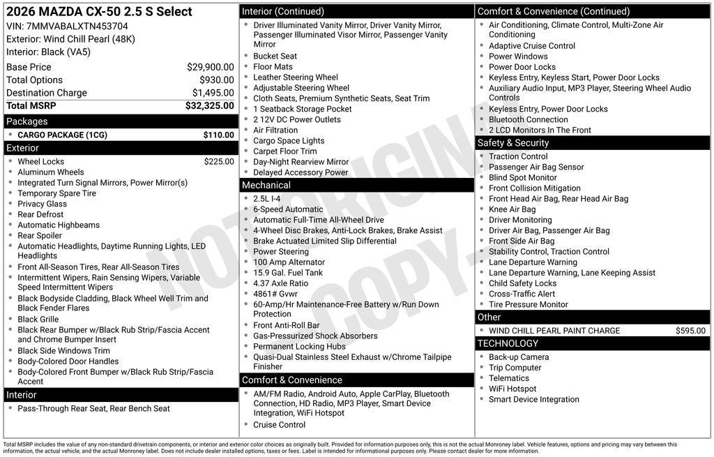 2026 Mazda CX-50 Select - Photo 10