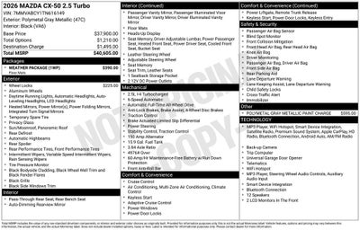 2026 Mazda Mazda CX-50 2.5 Turbo