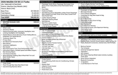 2026 Mazda Mazda CX-50 2.5 Turbo AWD