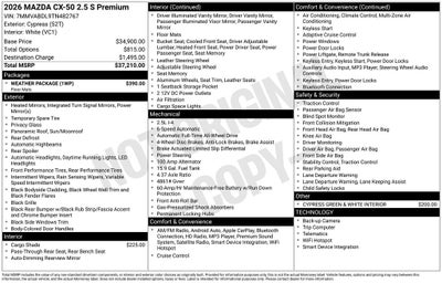 2026 Mazda Mazda CX-50 2.5 S Premium AWD