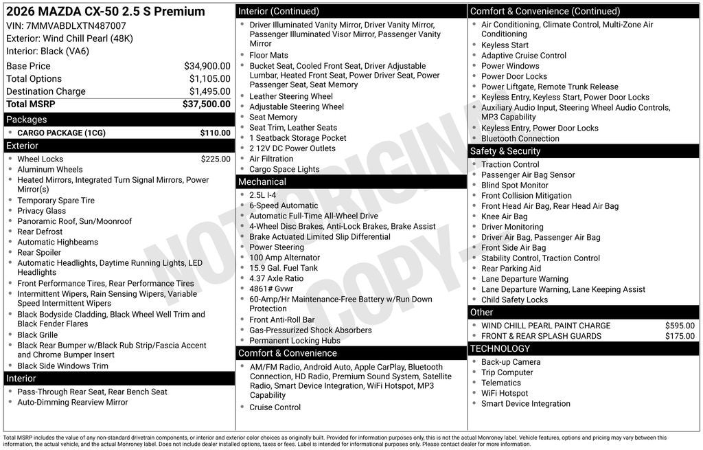 2026 Mazda Mazda CX-50 2.5 S Premium AWD