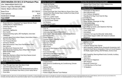 2025 Mazda Mazda CX-50 2.5 S Premium Plus Package