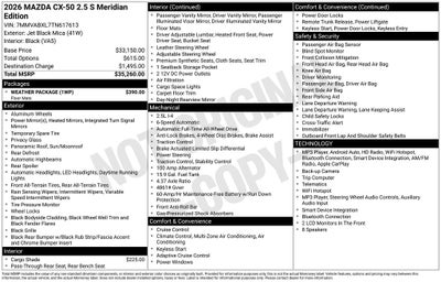 2026 Mazda Mazda CX-50 2.5 S Meridian Edition
