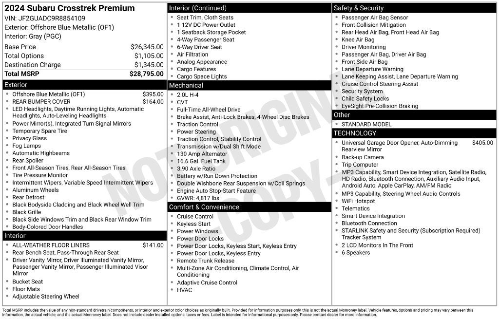 2024 Subaru Crosstrek Premium