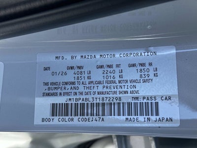 2026 Mazda Mazda3 Sedan 2.5 S Select Sport