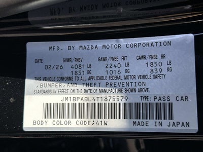 2026 Mazda Mazda3 Sedan 2.5 S Select Sport