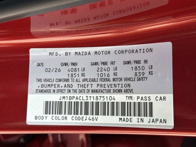 2026 Mazda Mazda3 Sedan 2.5 S Preferred