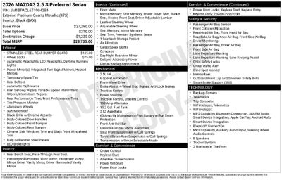 2026 Mazda Mazda3 2.5 S Preferred