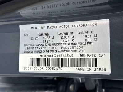 2026 Mazda Mazda3 Sedan 2.5 S Carbon Edition AWD