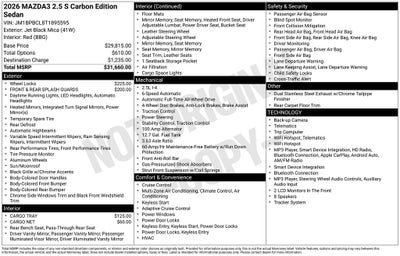 2026 Mazda Mazda3 2.5 S Carbon Edition