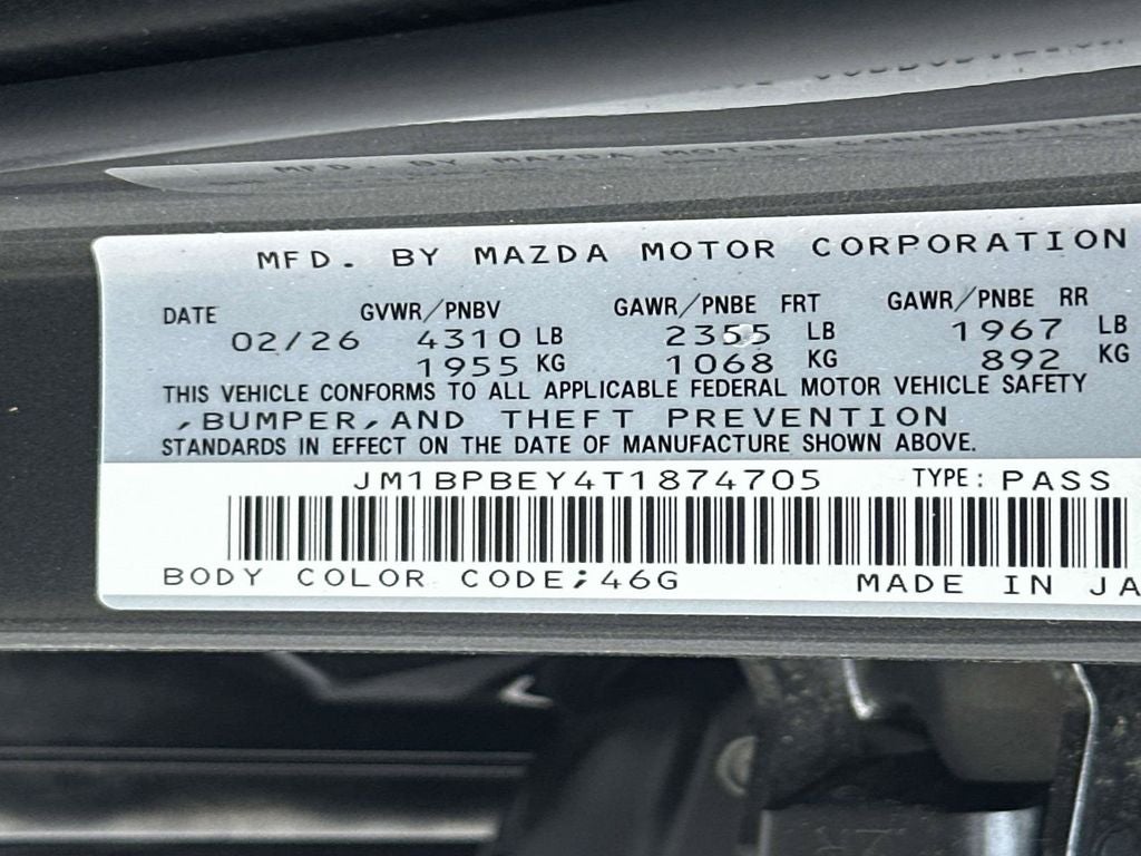 2026 Mazda Mazda3 Sedan 2.5 Turbo Premium Plus AWD