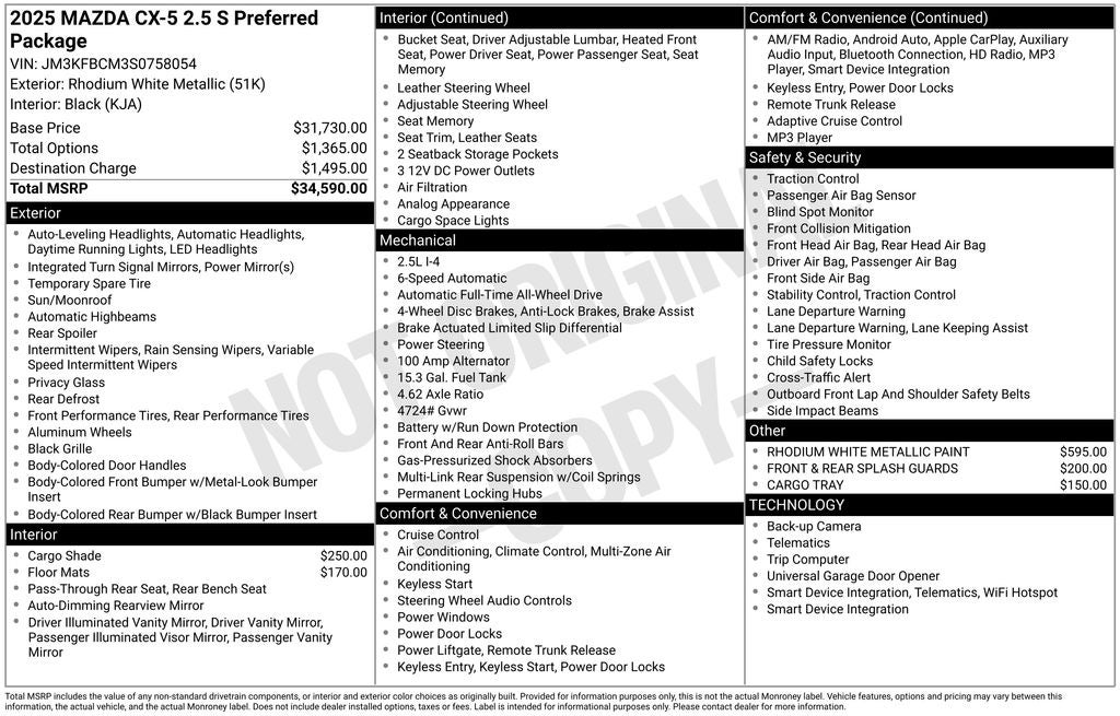 2025 Mazda Mazda CX-5 2.5 S Preferred AWD
