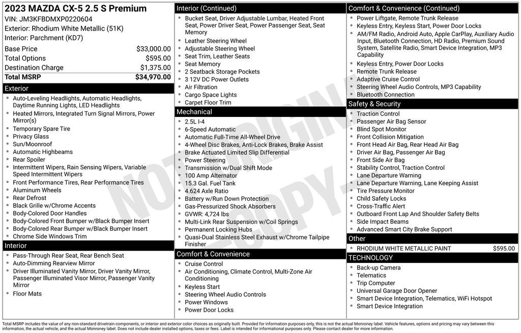 2023 Mazda Mazda CX-5 2.5 S Premium Package