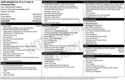 2026 Mazda Mazda CX-70 3.3 Turbo S Premium Plus AWD