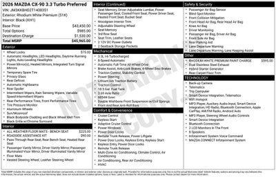 2026 Mazda Mazda CX-90 3.3 Turbo Preferred