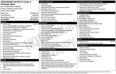 2026 Mazda Mazda CX-90 3.3 Turbo S Premium Sport AWD