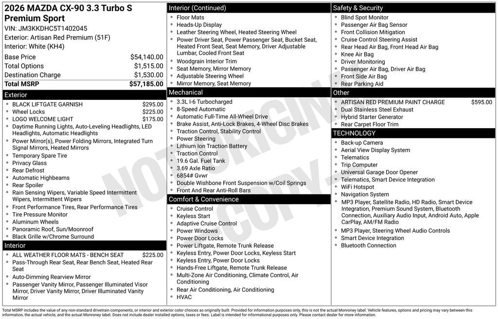 2026 Mazda Mazda CX-90 3.3 Turbo S Premium