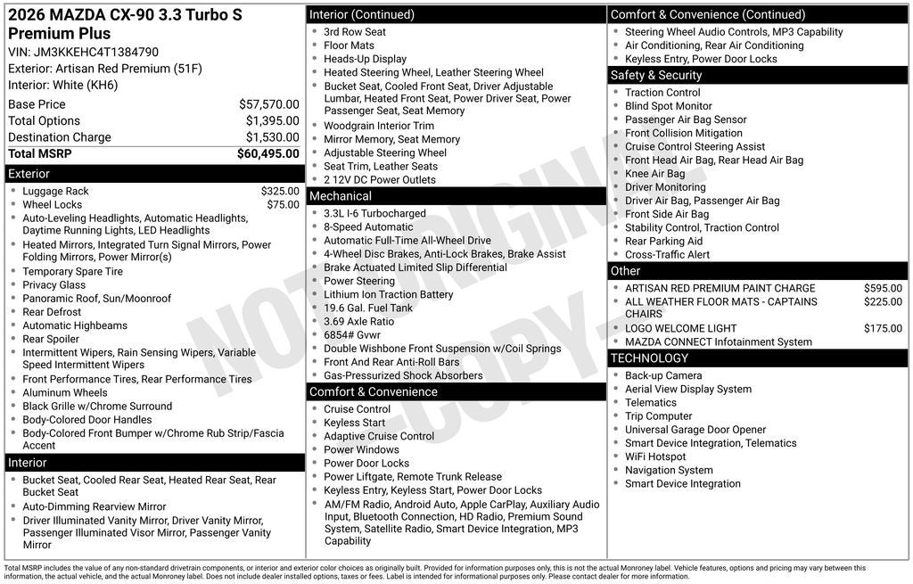 2026 Mazda Mazda CX-90 3.3 Turbo S Premium Plus AWD