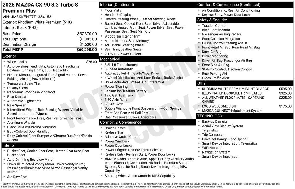 2026 Mazda Mazda CX-90 3.3 Turbo S Premium Plus AWD