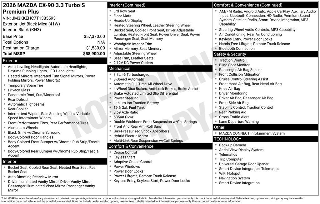 2026 Mazda Mazda CX-90 3.3 Turbo S Premium Plus AWD