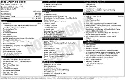 2026 Mazda Mazda CX-5 2.5 S