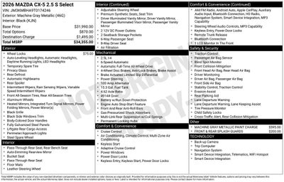 2026 Mazda Mazda CX-5 2.5 S Select