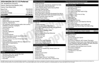 2026 Mazda Mazda CX-5 2.5 S Preferred AWD