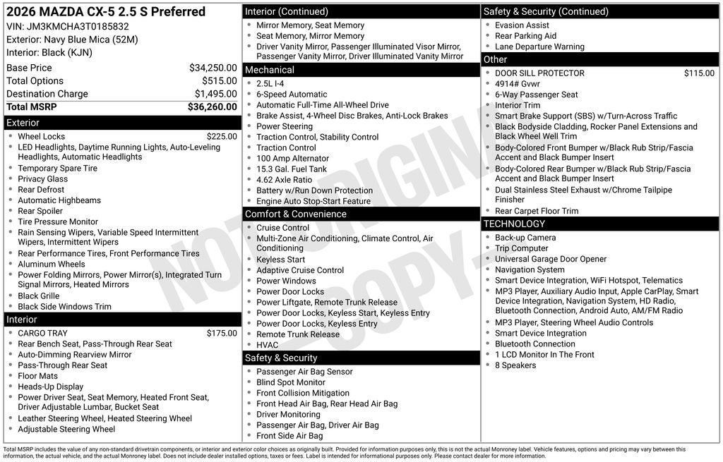 2026 Mazda Mazda CX-5 2.5 S Preferred