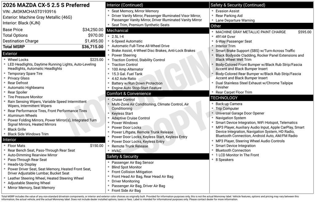 2026 Mazda Mazda CX-5 2.5 S Preferred