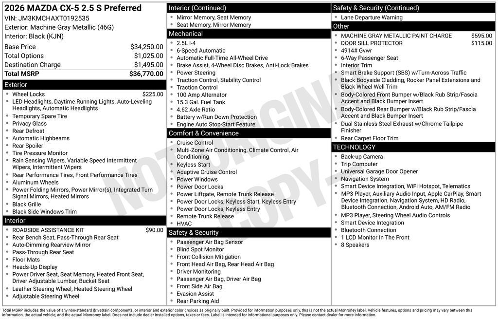 2026 Mazda Mazda CX-5 2.5 S Preferred AWD
