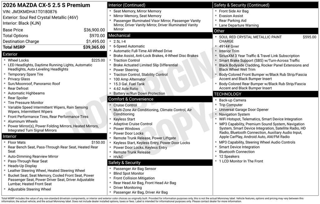 2026 Mazda Mazda CX-5 2.5 S Premium