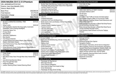 2026 Mazda Mazda CX-5 2.5 S Premium