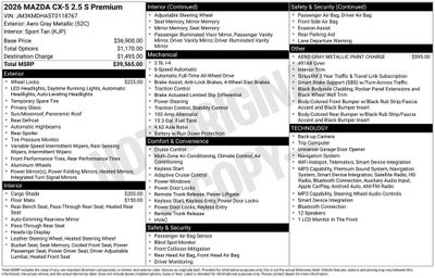 2026 Mazda Mazda CX-5 2.5 S Premium AWD