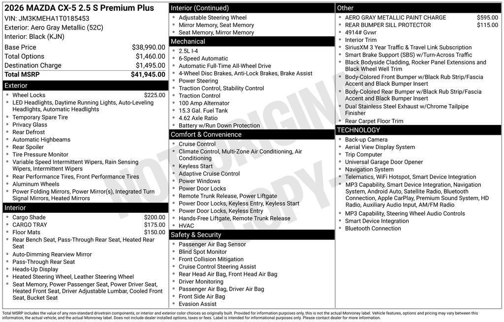 2026 Mazda Mazda CX-5 2.5 S Premium Plus
