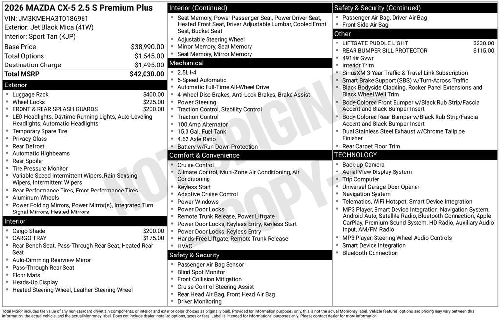 2026 Mazda Mazda CX-5 2.5 S Premium Plus