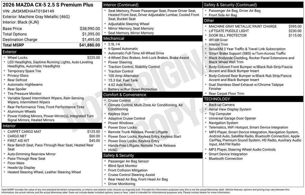 2026 Mazda Mazda CX-5 2.5 S Premium Plus AWD